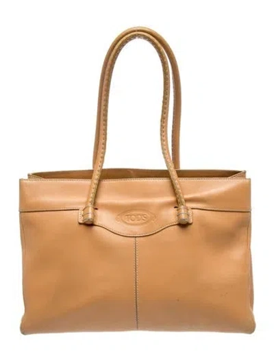 Pre-owned Tod's Leather Shoulder Bag In Brown