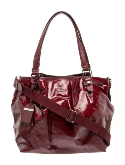 Pre-owned Tod's Leather Shoulder Bag In Burgundy