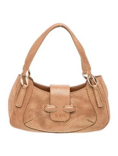 Pre-owned Tod's Leather Shoulder Bag In Gold