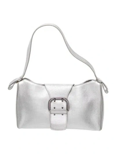 Pre-owned Tod's Leather Shoulder Bag In Metallic/silver