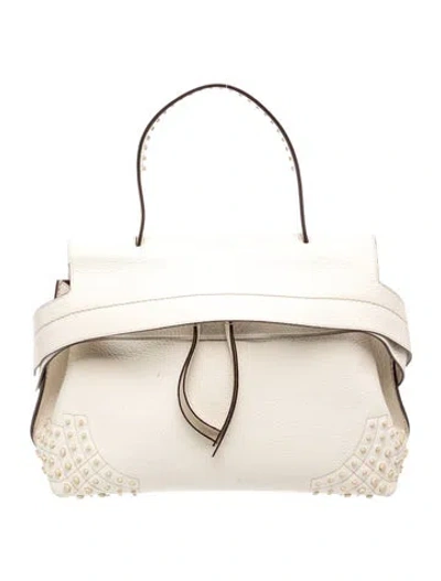 Pre-owned Tod's Leather Shoulder Bag In Neutral