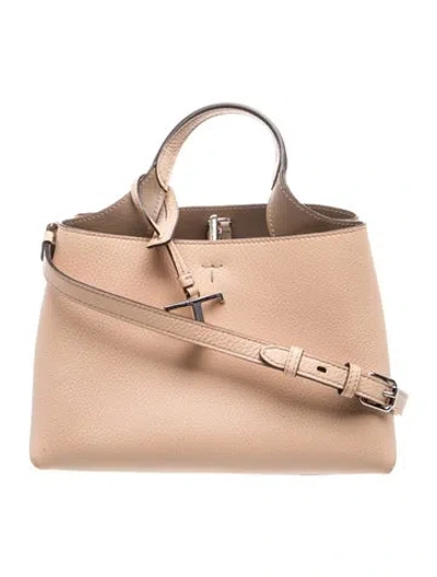 Pre-owned Tod's Leather Shoulder Bag In Neutral