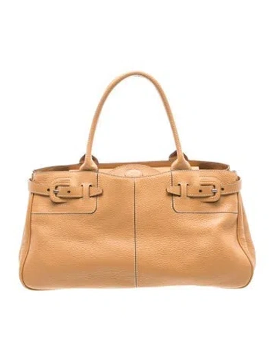 Pre-owned Tod's Leather Shoulder Bag In Orange