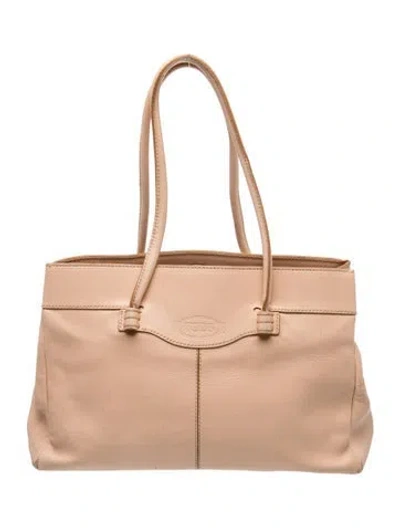 Pre-owned Tod's Leather Shoulder Bag In Pink