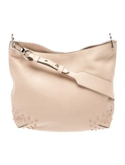 Pre-owned Tod's Leather Shoulder Bag In Silver