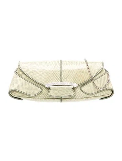 Pre-owned Tod's Leather Shoulder Bag Vintage In Green