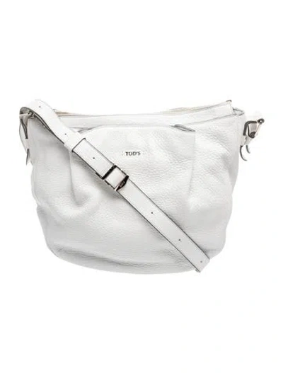 Pre-owned Tod's Leather Shoulder Bag In White