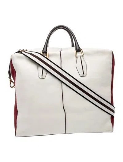 Pre-owned Tod's Leather Shoulder Bag In White