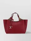 Tod's Leather Shoulder Bag With Top Handles And Detachable Strap