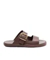 Tod's Leather Slides In Brown