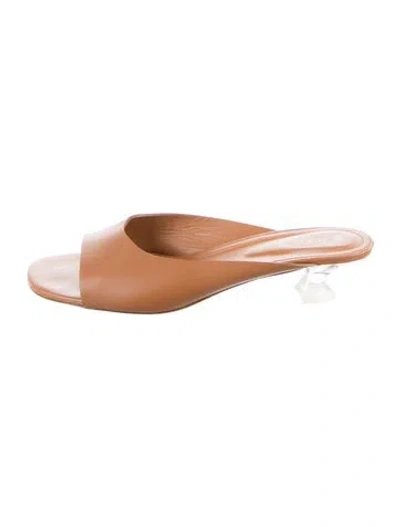 Pre-owned Tod's Leather Slides In Brown