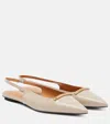 Tod's Leather Slingback Flats In Sand