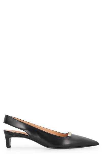 Tod's Leather Slingback Pumps In Black