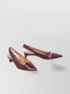 Tod's Leather Slingback Pumps Gold-tone Detail