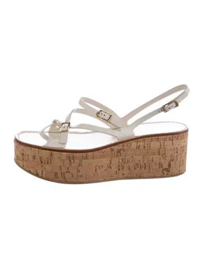 Pre-owned Tod's Leather Slingback Sandals In Brown