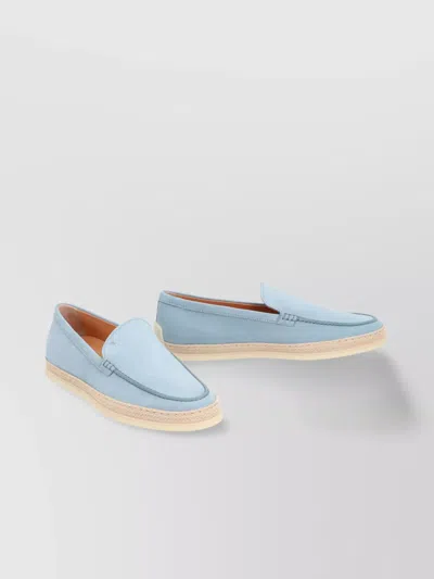 Tod's Leather Slip-on Loafers Espadrille Sole