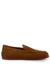 Tod's Leather Slip-on Moccasin In Tabacco