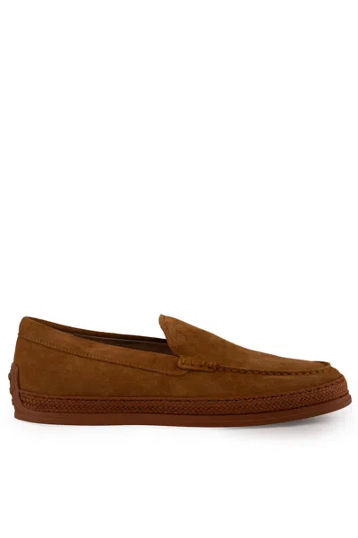 TOD'S LEATHER SLIP-ON MOCCASIN