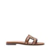 Tod's Women's Maxi Catena Stud Embellished Sandals In Brown