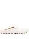 Tod's Leather Slippers In Neutrals