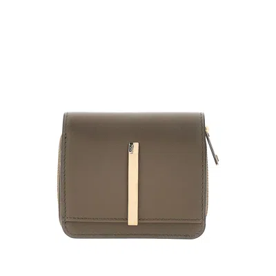 Tod's Leather Small Bi-fold Wallet In Brown