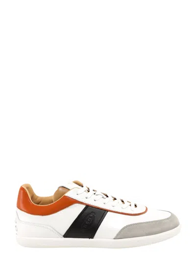Tod's Tabs Leather Low-top Sneakers In White
