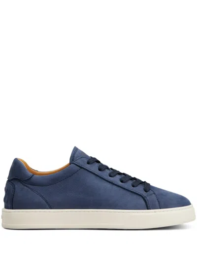 Tod's Sneakers In Nabuk Di Vitello In Blue