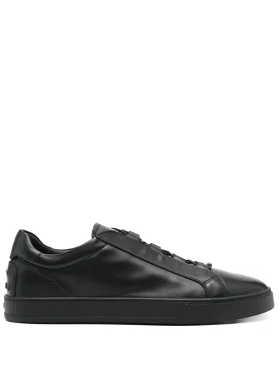 Tod's Leather Sneakers In Black