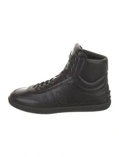 Pre-owned Tod's Leather Sneakers In Black