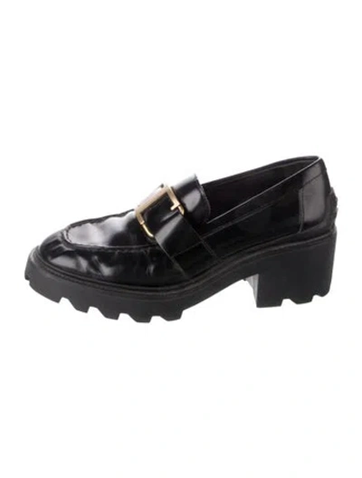 Pre-owned Tod's Leather Sneakers In Black