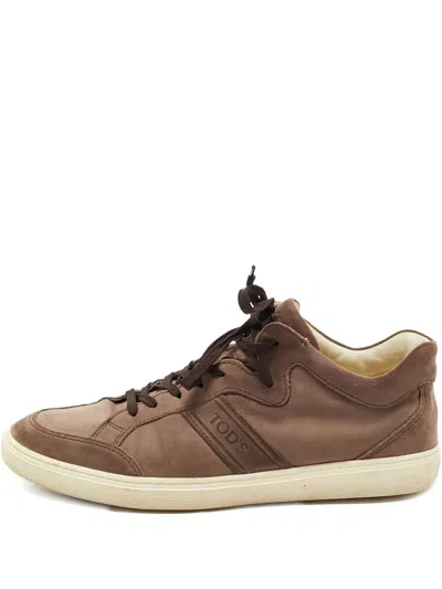 Pre-owned Tod's Leather Sneakers In Brown