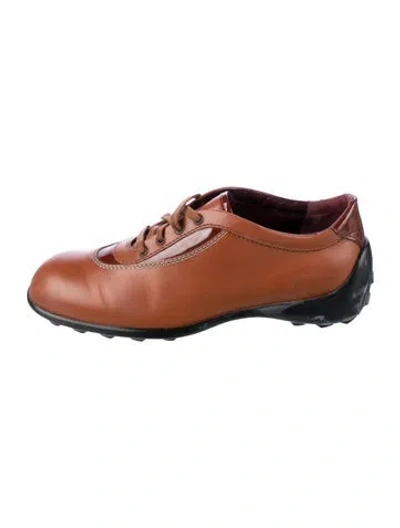Pre-owned Tod's Leather Sneakers In Brown