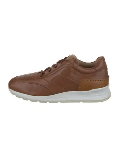 Pre-owned Tod's Leather Sneakers In Brown