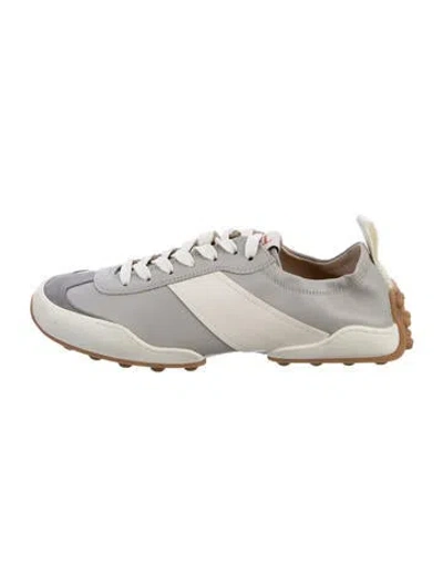 Pre-owned Tod's Leather Sneakers In Gray