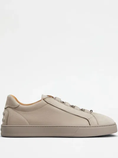 Tod's Leather Sneakers In Grey