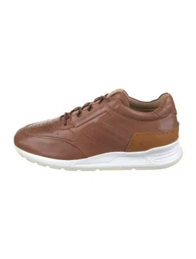 Pre-owned Tod's Leather Sneakers In Neutrals