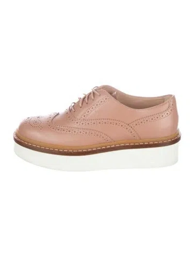 Pre-owned Tod's Leather Sneakers In Pink