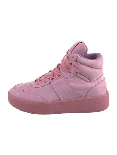 Pre-owned Tod's Leather Sneakers In Purple