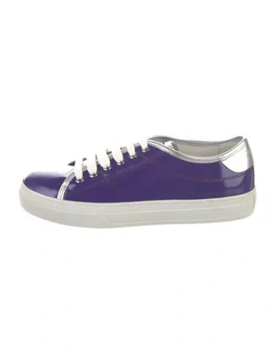 Pre-owned Tod's Leather Sneakers In Purple