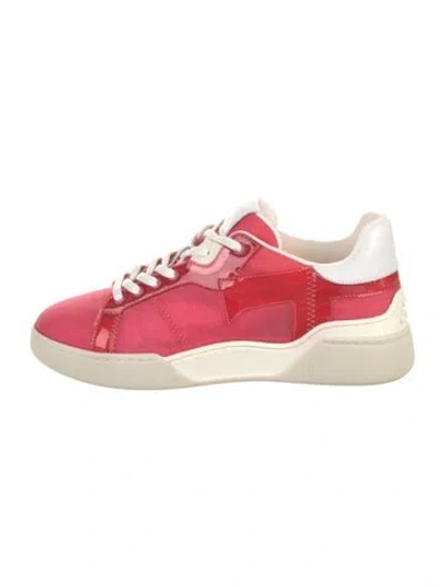Pre-owned Tod's Leather Sneakers In Red