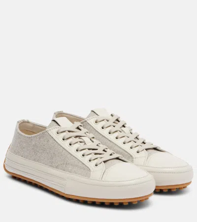 Tod's Leather Sneakers In Sand