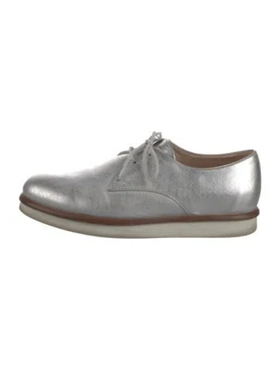 Pre-owned Tod's Leather Sneakers In Silver