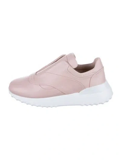 Pre-owned Tod's Leather Sneakers W/ Tags In Pink