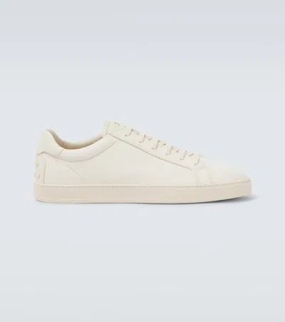 Tod's Leather Sneakers In White