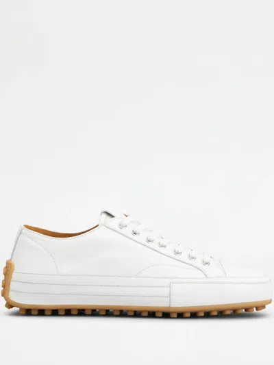 Tod's Leather Sneakers In White
