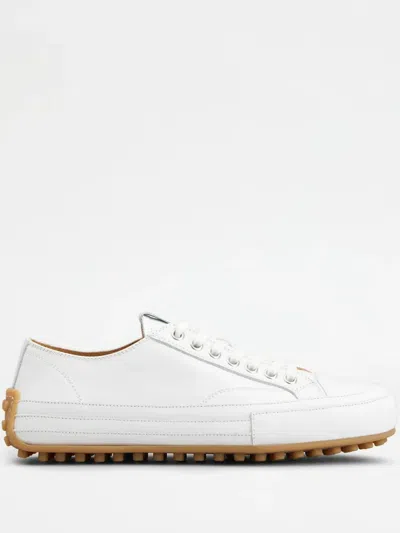 Tod's Leather Sneakers In White