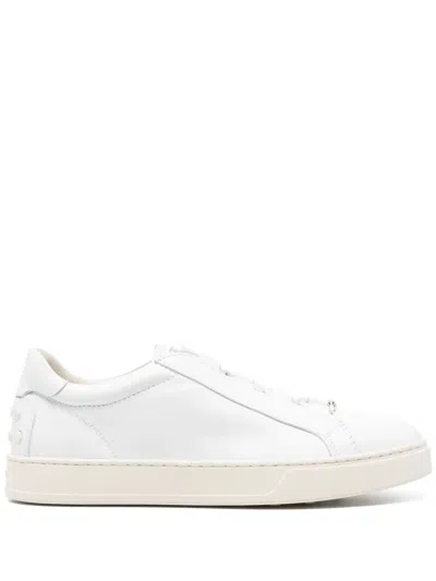 Tod's Leather Sneakers In White