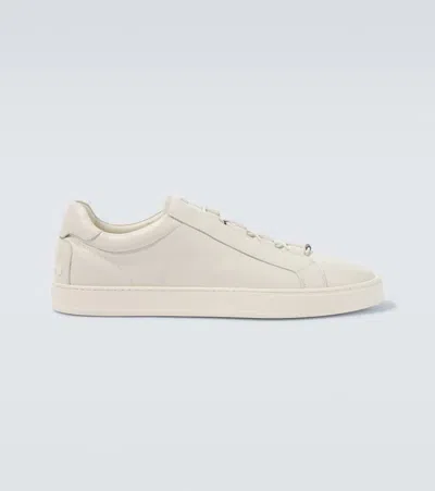 Tod's Leather Sneakers With One-pull Lace Shoes In White