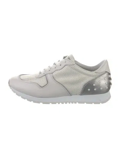 Pre-owned Tod's Leather Sneakers In White