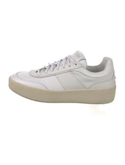 Pre-owned Tod's Leather Sneakers In White
